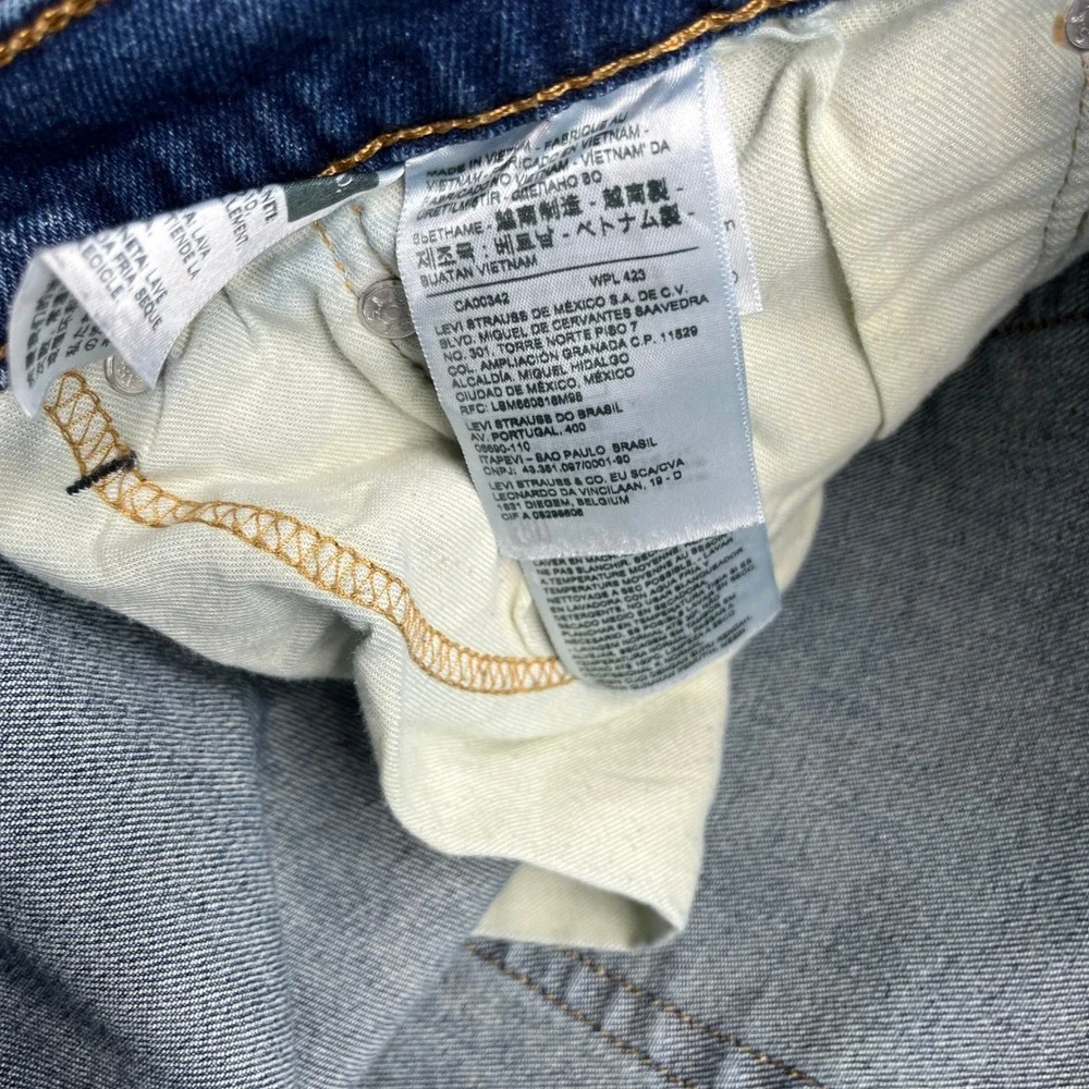 Levi's 505 Regular Mens Straight Leg Jeans Blue Denim Size 42x30 Casual Workwear